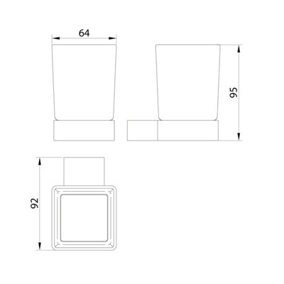 Roma Tumbler Holder Brushed Brass Bathroom