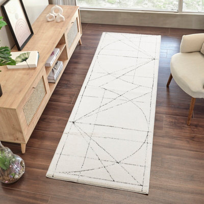 ROMAINE Galey Alix x Livabliss Modern Scandi High Pile Ivory/Black ...