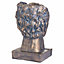 Roman Head Planter Indoor Outdoor - Resin - L24 x W28 x H39 cm - Antique Bronze