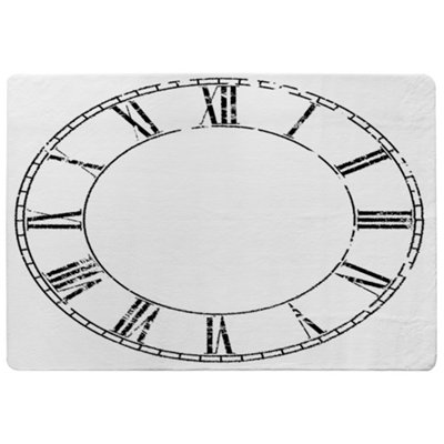 Roman Numeral Clock Special Soft Home Rug