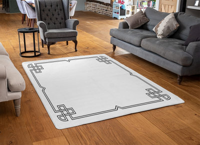 Roman Ornamental Frame Special Soft Home Rug