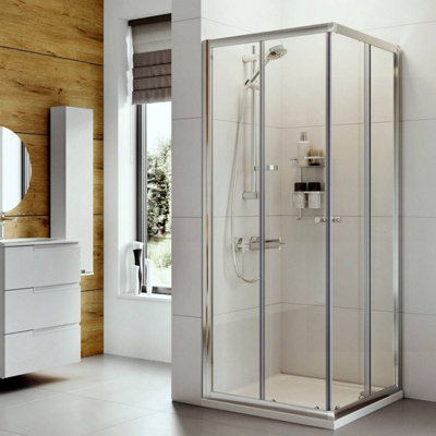 Roman showers Corner Entry double door corner shower enclosure 700x700mm