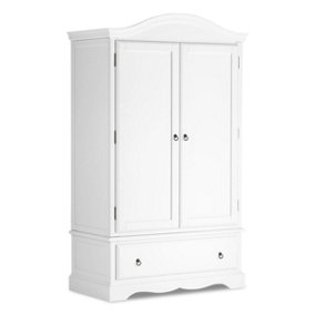 Romance Double Wardrobe With Drawer - True White