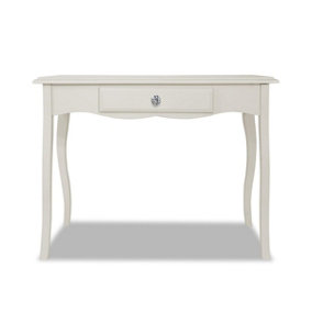 Romance Dressing Table with Crystal Handles- Antique White