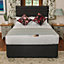 Rome Comfort Deluxe Sprung Divan Bed Set 6FT Super King 2 Drawers Side - Naples Slate