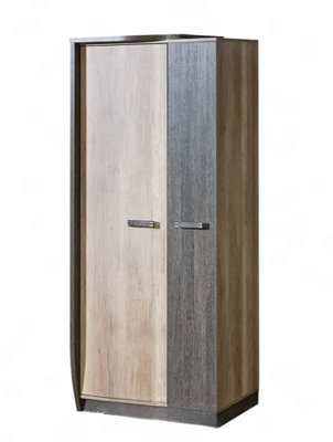 Romero R1 Hinged Wardrobe Left - Practical Design in Oak Canyon, H1925mm W800mm D580mm