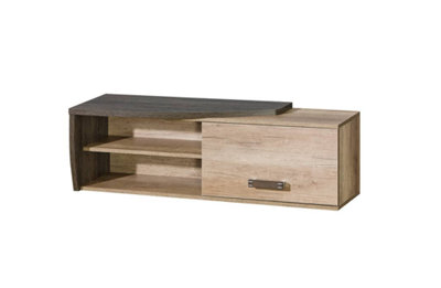 Romero R11 Wall Cabinet Left - Efficient Storage in Oak Canyon, H375mm W1200mm D310mm