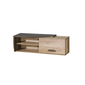 Romero R11 Wall Cabinet Left - Efficient Storage in Oak Canyon, H375mm W1200mm D310mm