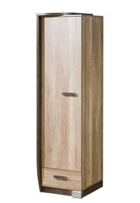 Romero R17 Tall Cabinet Left - Sleek Storage Solution in Oak Canyon, H1925mm W500mm D580mm