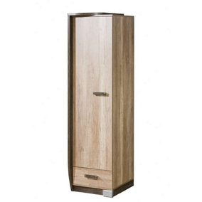 Romero R17 Tall Cabinet Left - Sleek Storage Solution in Oak Canyon, H1925mm W500mm D580mm