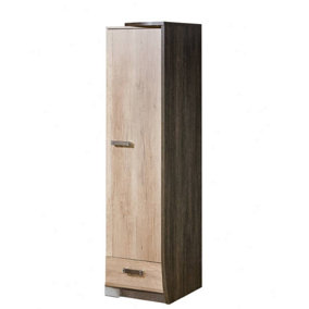 Romero R17 Tall Cabinet Right - Minimalist Design in Oak Canyon, H1925mm W500mm D580mm