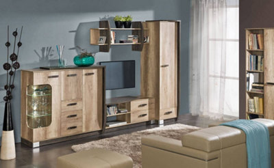 Romero R3 TV Cabinet Left - Sleek Design in Oak Canyon, H505mm W1200mm D460mm