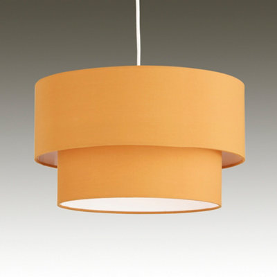 Rona Ochre 2 Tier Pendant Shade with Inner White Lining Non Electric