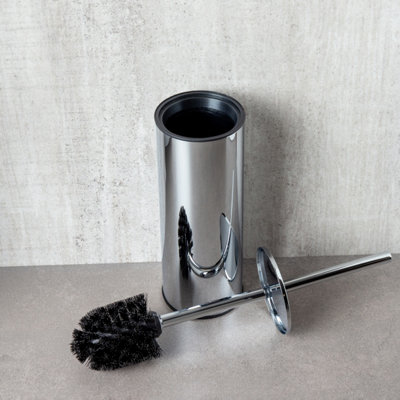 Ronda Round Chrome Toilet Brush & Holder - 4
