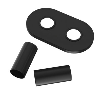 Ronde Granitan Black Cover Plate for Radiator Valve 6 cm