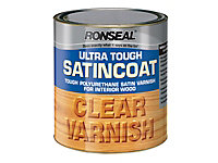 Ronseal 09009 Ultra Tough Internal Clear Satincoat Varnish 250ml RSLUTVSC250