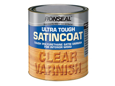 Ronseal 09009 Ultra Tough Internal Clear Satincoat Varnish 250ml RSLUTVSC250