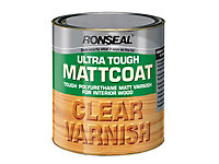 Ronseal 09010 Ultra Tough Internal Clear Mattcoat Varnish 250ml RSLUTVMC250