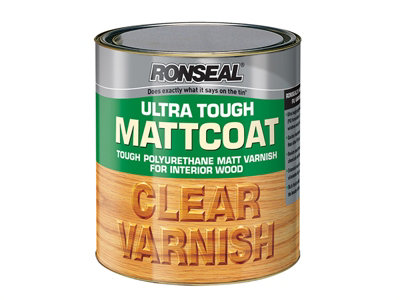 Ronseal 09010 Ultra Tough Internal Clear Mattcoat Varnish 250ml RSLUTVMC250