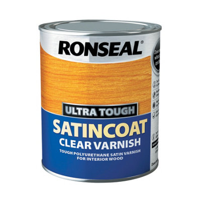 Ronseal 09055 Ultra Tough Internal Clear Satincoat Varnish 750ml RSLUTVSC750