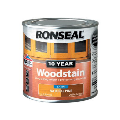 Ronseal 10 Year Woodstain Satin 250ml Natural Pine