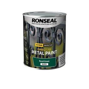 Ronseal 15 Year Direct To Metal Paint - Gloss - Rural Green - 750ml