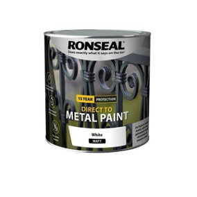 Ronseal 15 Year Direct To Metal Paint - Matt - White - 2.5 Litre