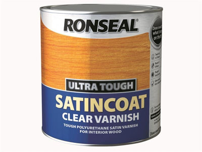 Ronseal 34761 Ultra Tough Internal Clear Satincoat Varnish 2.5 litre RSLUTVSC25L