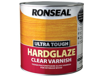 Ronseal 34762 Ultra Tough Hardglaze Internal Clear Gloss Varnish 2.5 litre RSLUTVHG25L