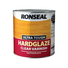 Ronseal 34762 Ultra Tough Hardglaze Internal Clear Gloss Varnish 2.5 litre RSLUTVHG25L