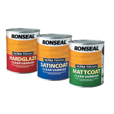 Ronseal 34762 Ultra Tough Hardglaze Internal Clear Gloss Varnish 2.5 litre RSLUTVHG25L