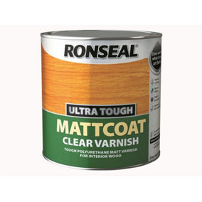 Ronseal 34763 Ultra Tough Mattcoat Internal Clear Varnish 2.5 litre RSLUTVM25L