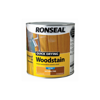 Ronseal 34971 Quick Drying Woodstain Satin Natural Pine 2.5 litre RSLQDWSNP25L