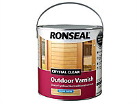 Ronseal 37366 Crystal Clear Outdoor Varnish Satin 2.5 litre RSLCCODVS25L