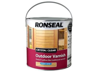 Ronseal 37366 Crystal Clear Outdoor Varnish Satin 2.5 litre RSLCCODVS25L