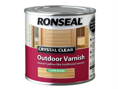 Ronseal 37367 Crystal Clear Outdoor Varnish Matt 250ml RSLCCODVM250
