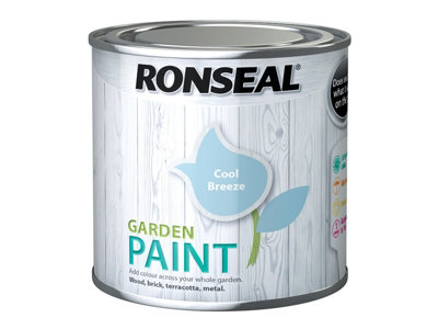 Ronseal 37374 Garden Paint Cool Breeze 250ml Exterior Outdoor Wood Shed Metal