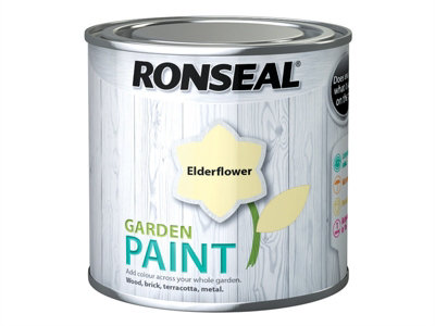 Ronseal 37379 Garden Paint Elderflower 250ml Exterior Outdoor Wood Shed Metal
