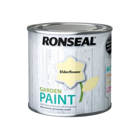 Ronseal 37379 Garden Paint Elderflower 250ml Exterior Outdoor Wood Shed Metal