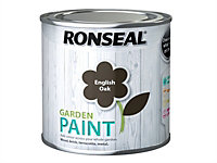 Ronseal 37381 Garden Paint English Oak 250ml Exterior Outdoor Wood Shed Metal
