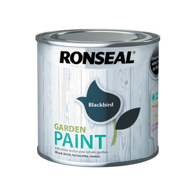 Ronseal 37382 Garden Paint Black Bird 250ml RSLGPBLKB250