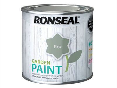 Ronseal 37384 Garden Paint Slate 250ml Exterior Outdoor Wood Shed Metal Brick