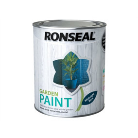Ronseal 37413 Garden Paint Midnight Blue 750ml Exterior Outdoor Wood Shed Metal Brick