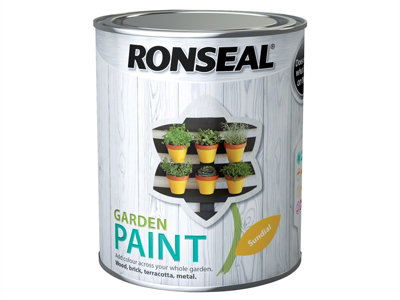 Ronseal 37414 Garden Paint Sundial 750ml Exterior Outdoor Wood Shed Metal Brick