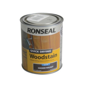 Ronseal 37462 Quick Drying Woodstain Satin Smoked Walnut 750ml RSLQDWSSW750