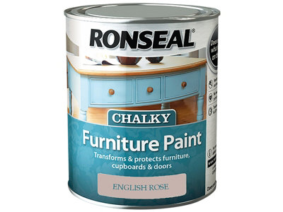 Ronseal 37484 Chalky Furniture Paint English Rose 750ml RSLCFPER750