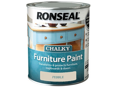 Ronseal 37485 Chalky Furniture Paint Pebble 750ml RSLCFPP750