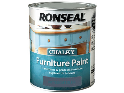 Ronseal 37488 Chalky Furniture Paint Midnight Blue 750ml RSLCFPMB750