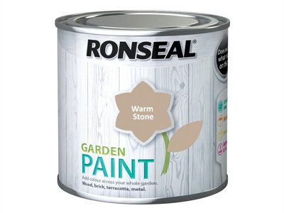 Ronseal 37596 Garden Paint Warm Stone 250ml Exterior Outdoor Wood Shed Metal