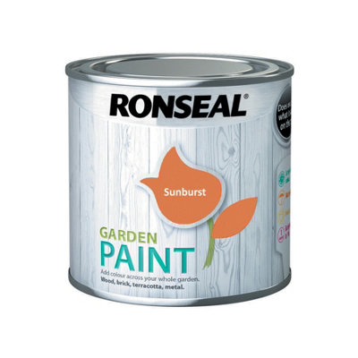 Ronseal 37602 Garden Paint Sunburst 250ml Exterior Outdoor Wood Shed Metal Brick